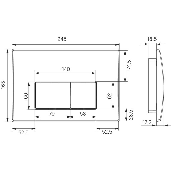 Инсталляция с подвесным безободковым унитазом комплект: Iddis Basic BASTQ02i73 сиденье микролифт, крепление, кнопка смыва чёрная (система смыва Торнадо) фото 4