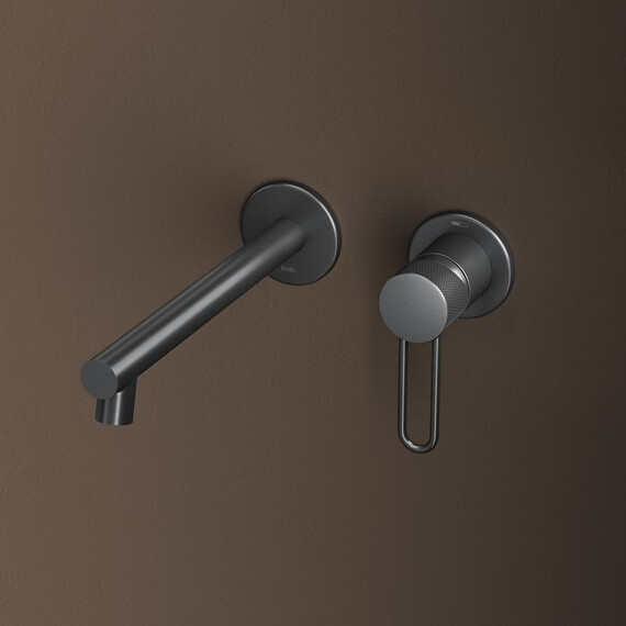 Смеситель для раковины настенный Iddis Duna DUNGM00i65, графит матовый фото 4