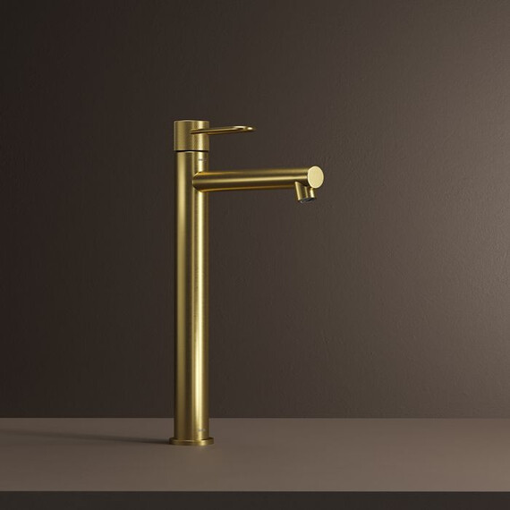 Смеситель для раковины высокий Iddis Duna DUNMG01i01, золото матовое фото 4