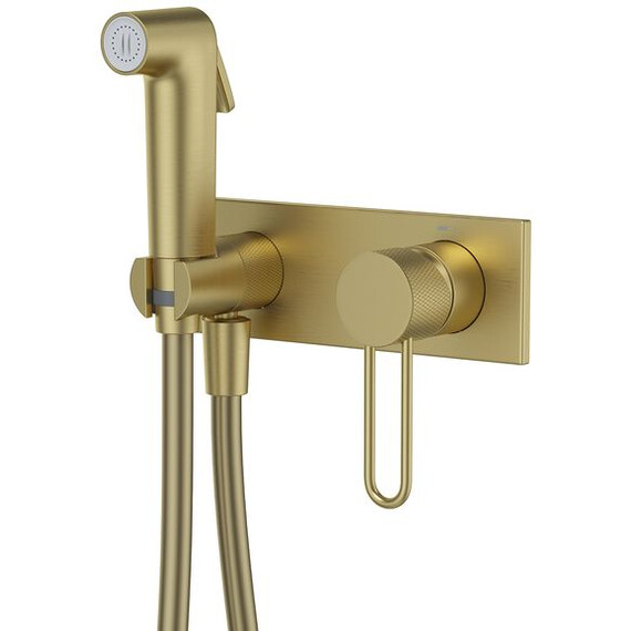 Набор для гигиенического душа Iddis Duna DUNMGV0i08, золото матовое фото 