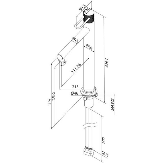 Смеситель для раковины высокий Iddis Duna DUNSB01i01 фото 9