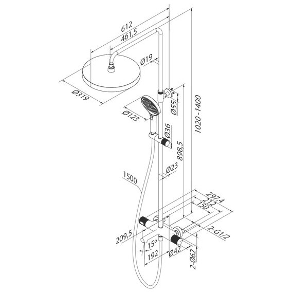Душевая стойка Iddis Duna DUNSBSTi06 фото 17