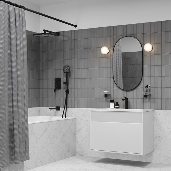 Душевая система для ванны Iddis Parker PARBL03i68P, чёрный матовый фото 2