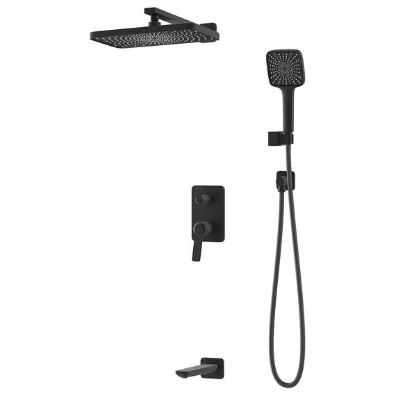 Душевая система для ванны Iddis Parker PARBL03i68, чёрный матовый фото 