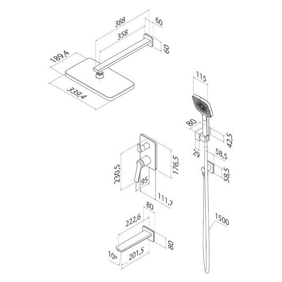 Душевая система для ванны Iddis Parker PARSB03i68P фото 8