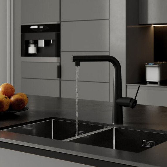 Смеситель для кухни Iddis Pure PURBLPFi05N, чёрный матовый фото 3