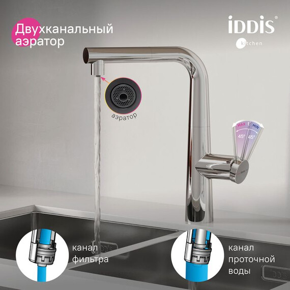 Смеситель для кухни Iddis Pure PURSBPFi05N фото 4