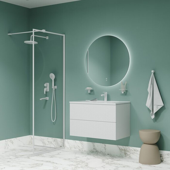 Душевая система для ванны Iddis Ray RAYWT03i68, белый матовый фото 2