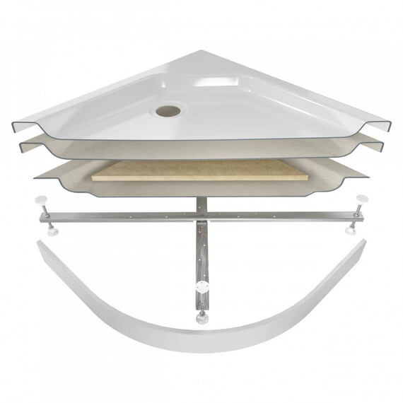 Поддон акриловый Тритон ПД6 100x100 см (каркас и панель в комплекте) фото 3