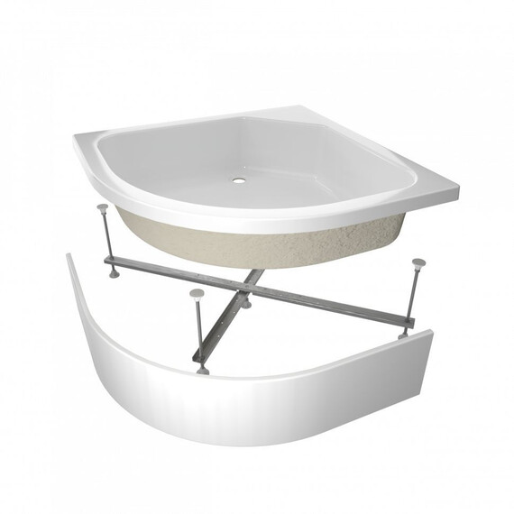 Поддон акриловый Тритон ПД7 100х100 см (каркас и панель в комплекте) фото 3