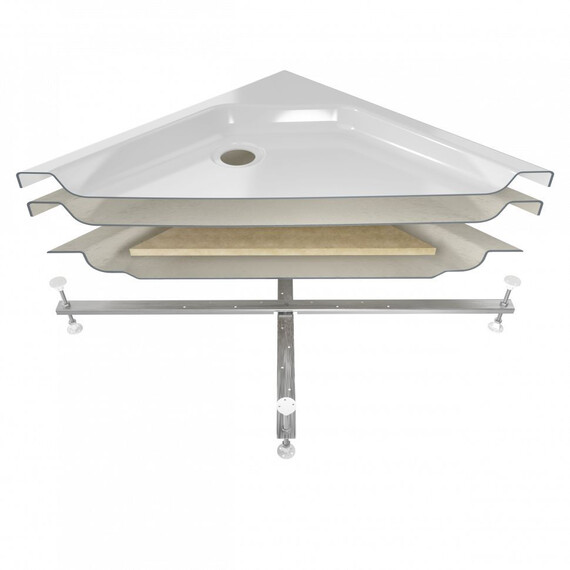 Поддон акриловый Тритон ПД27 100x100 см (каркас и панель в комплекте) фото 2