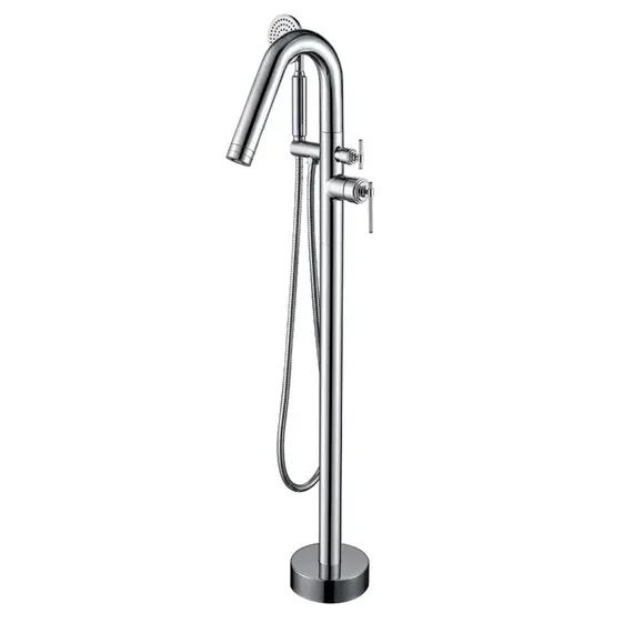 Смеситель для ванны напольный Boheme Eterna 179-CR (со скрытой частью) фото 