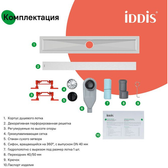 Трап Iddis Perfex 60 см 975B6SB00DZ (под плитку) фото 9