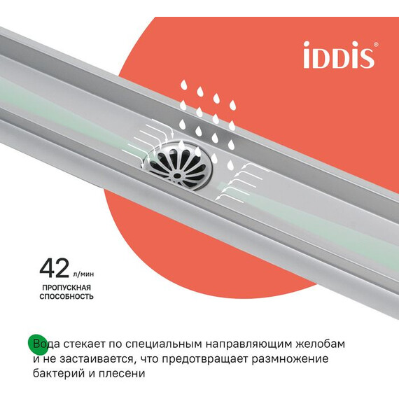 Трап Iddis Perfex 70 см 975B7SB00DZ (под плитку) фото 8