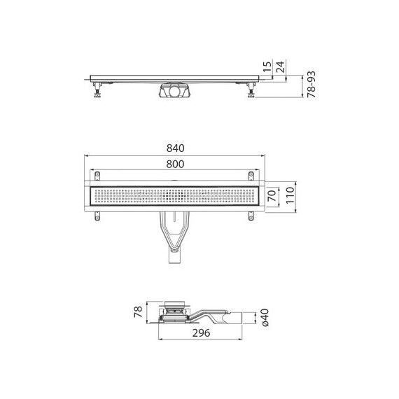 Трап Iddis Perfex 80 см 975B8BL20DZ, чёрный фото 14
