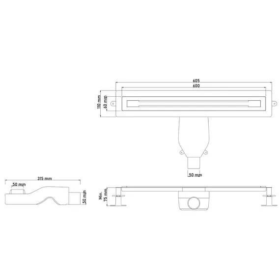 Трап Boheme Premium Trendy 60 см 983-60-BRB, бронза брашированная фото 2