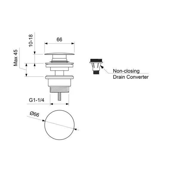 Донный клапан Aquatek AQ6007CR фото 2