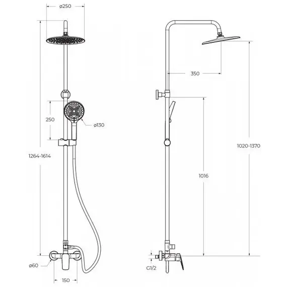 Душевая стойка BelBagno MARINO-DOCM-CRM фото 8