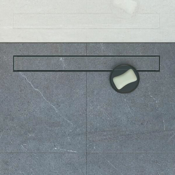 Трап Pestan (BETTOSERB) Confluo Frameless Line Black Matte 85 см 13701322, черный матовый (под плитку), Цвет производителя: чёрный, Размер трапа: 850 фото 2