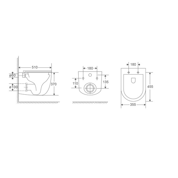 Унитаз подвесной безободковый Vincea Intero VT1-57TFS с ультратонкой крышкой микролифт (Система смыва торнадо) фото 9
