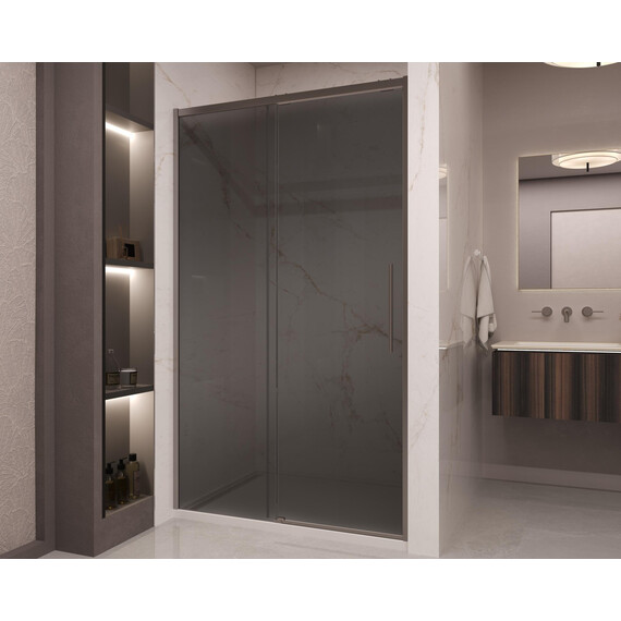 Душевая дверь Vincea Stella 120 см VDS-1ST120CGGM (стекло 8 мм) вороненая сталь/тонированное фото 2