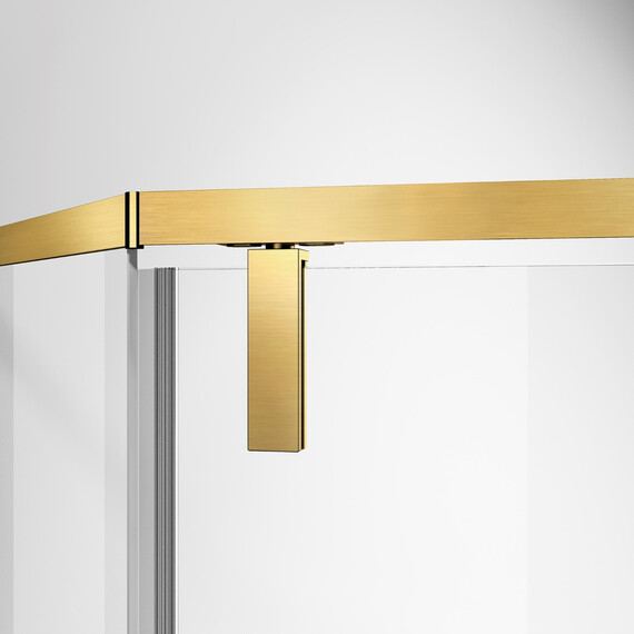 Душевое ограждение Vincea Slim-N 90x90 см VSP-4SN900CLG, брашированное золото/прозрачное фото 3