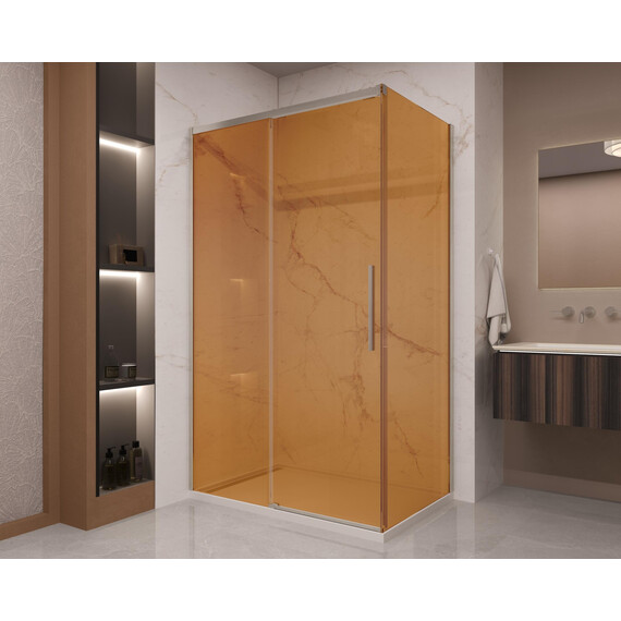 Душевое ограждение Vincea Stella 120x90 см VSR-1ST9012GSBN (стекло 8 мм) брашированный никель/янтарь фото 2