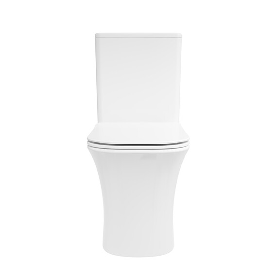 Унитаз-компакт безободковый Vincea City VT2-56T с ультратонкой крышкой микролифт (система смыва торнадо) фото 2