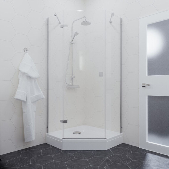 Душевое ограждение Triton Сигма 90x90 см Щ0000054218, хром/прозрачное фото 7