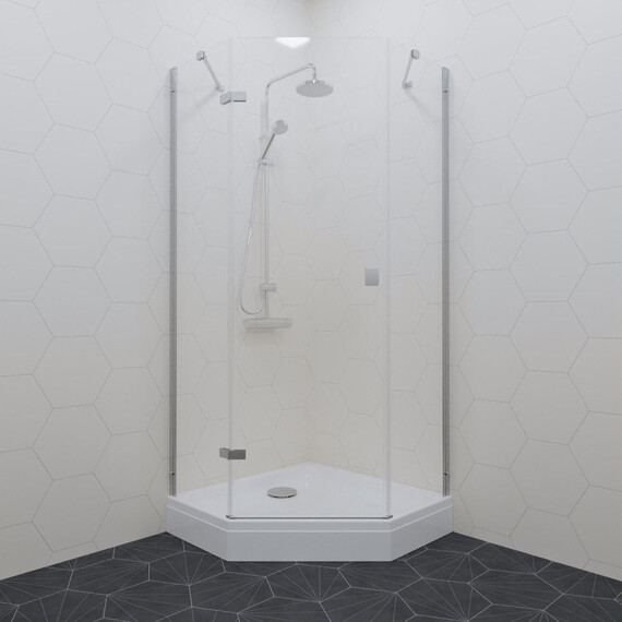 Душевое ограждение Triton Сигма 90x90 см Щ0000054218, хром/прозрачное фото 2