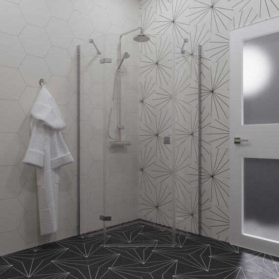 Душевое ограждение Triton Сигма 90x90 см Щ0000054219, хром/прозрачное фото 3