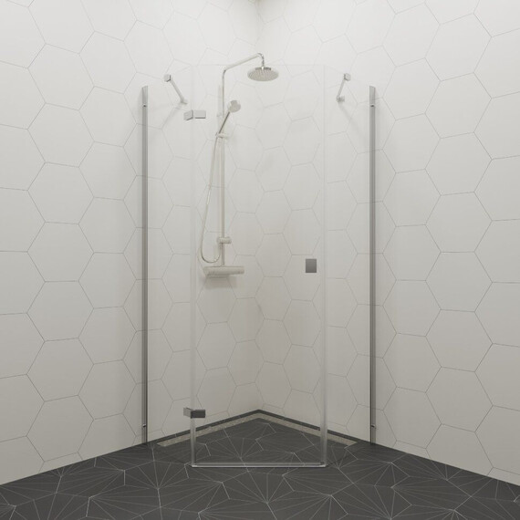 Душевое ограждение Triton Сигма 90x90 см Щ0000054219, хром/прозрачное фото 5