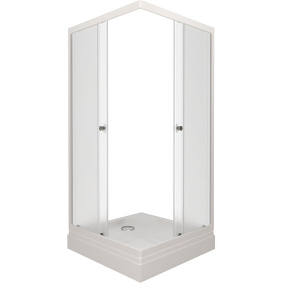 Душевое ограждение Triton Вельвет 90x90 см Щ0000061815, белый/матовое фото 
