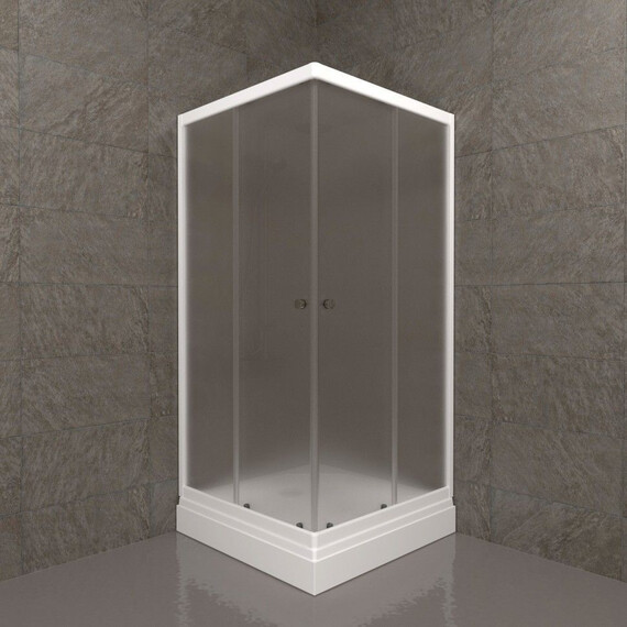 Душевое ограждение Triton Вельвет 90x90 см Щ0000061815, белый/матовое фото 3