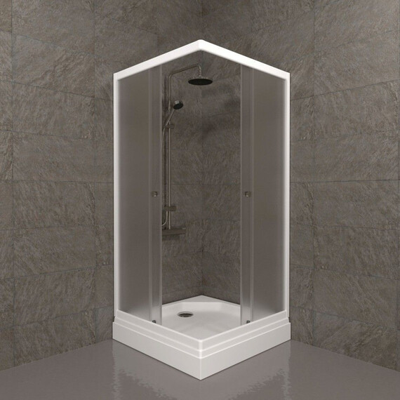 Душевое ограждение Triton Вельвет 90x90 см Щ0000061815, белый/матовое фото 4