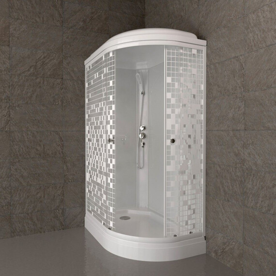 Душевая кабина Тритон Коралл 120x80 см L Щ0000061817, белый/мозаика фото 5