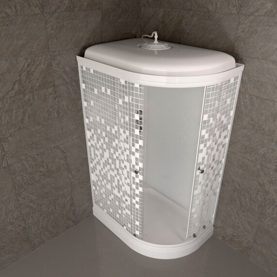 Душевая кабина Тритон Коралл 120x80 см L Щ0000061817, белый/мозаика фото 6