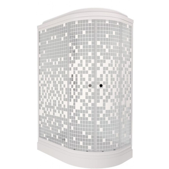 Душевая кабина Тритон Коралл 120x80 см L Щ0000061817, белый/мозаика фото 