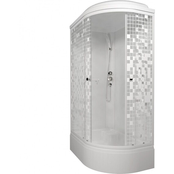 Душевая кабина Тритон Коралл 120x80 см L Щ0000061819, белый/мозаика фото 2