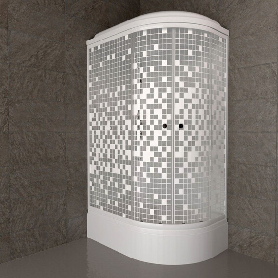 Душевая кабина Тритон Коралл 120x80 см L Щ0000061819, белый/мозаика фото 3