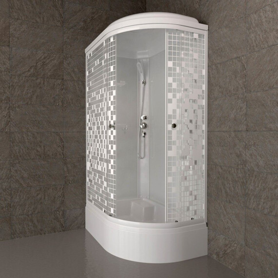 Душевая кабина Тритон Коралл 120x80 см L Щ0000061819, белый/мозаика фото 5