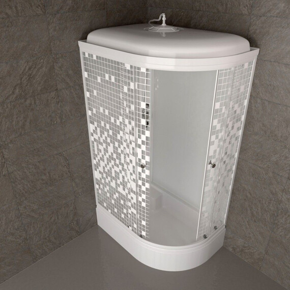 Душевая кабина Тритон Коралл 120x80 см L Щ0000061819, белый/мозаика фото 6