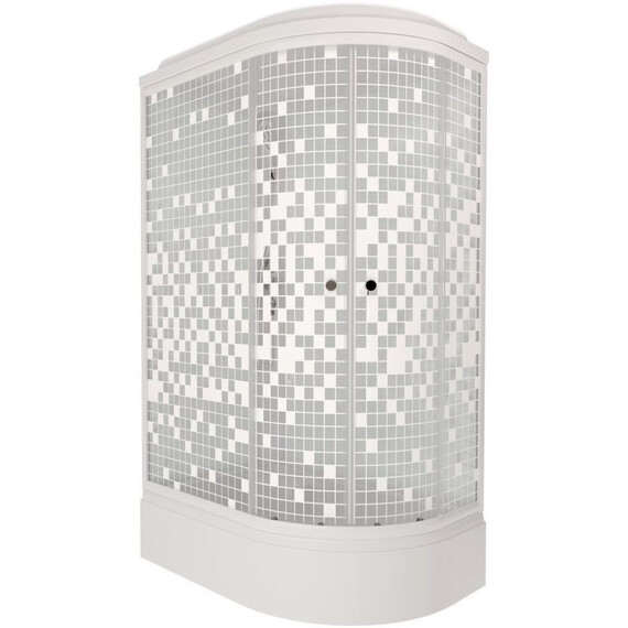 Душевая кабина Тритон Коралл 120x80 см L Щ0000061819, белый/мозаика фото 