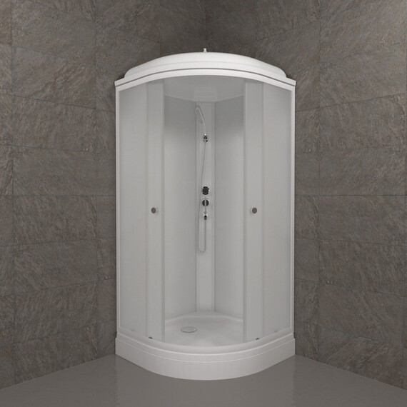 Душевая кабина Тритон Вельвет 80x80 см Щ0000064622, белый/матовое фото 4