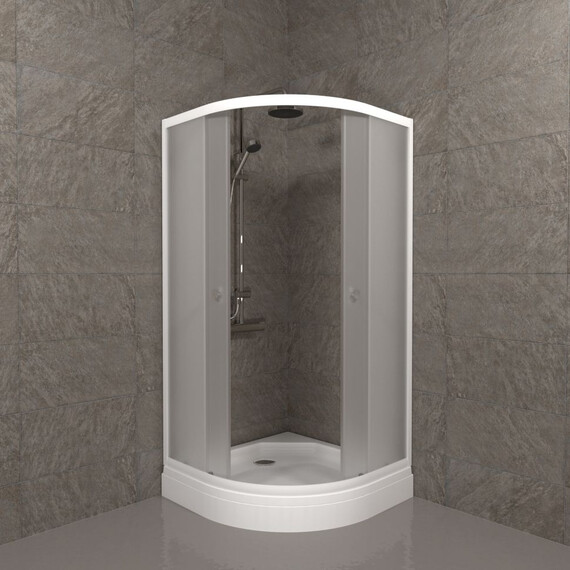 Душевое ограждение Triton Вельвет 80x80 см Щ0000064624, белый/матовое фото 3