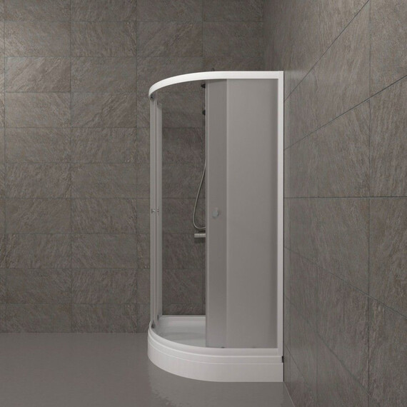 Душевое ограждение Triton Вельвет 80x80 см Щ0000064624, белый/матовое фото 4