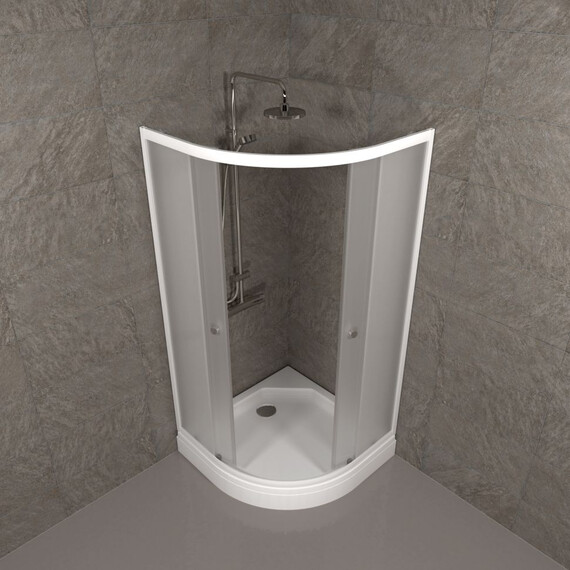 Душевое ограждение Triton Вельвет 80x80 см Щ0000064624, белый/матовое фото 5