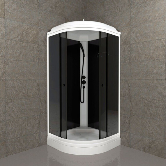 Душевая кабина Тритон Грэй 90x90 см Щ0000067302, белый/тонированное фото 3