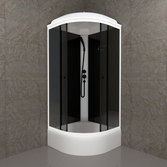 Душевая кабина Тритон Грэй 90x90 см Щ0000067303, белый/тонированное фото 3