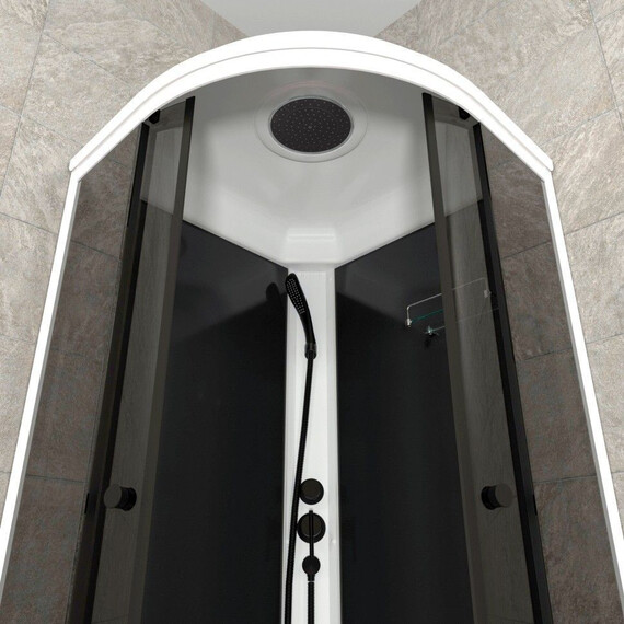 Душевая кабина Тритон Грэй 90x90 см Щ0000067303, белый/тонированное фото 6